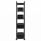 Levede 5 Tier Storage Trolley Slim With Pull Out Drawers For Home Kitchen Black