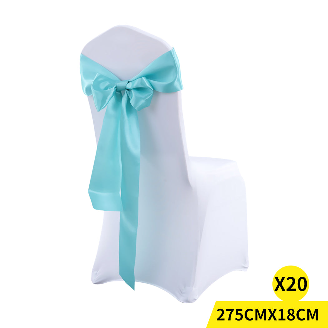 20x Satin Chair Sashes Cloth Cover Wedding Tiffany