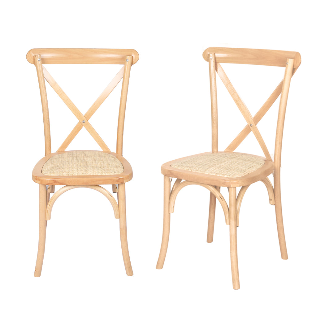 Levede 2X Dining Chairs Cross Back Chair