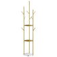 Levede Coat Rack Clothes Stand 8 Hook Organizer Gold