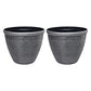 Toque Plastic Plant Pots 30cm Outdoor Garden Planter 2 Pcs With Drainage Holes