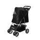 PaWz 4 Wheels Pet Stroller Dog Cat Cage Black