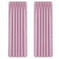 Marlow Blackout Curtains Pink 2 Panels Thermal Insulated Pom Pom 132cm x 213cm