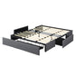 Levede Bed Frame King Size Fabric Mattress Base 3 Storage Drawer DIY Headboard