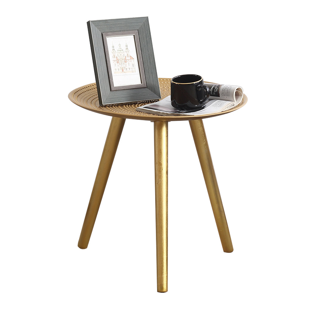 Levede Side Table Coffee Bedside End Golden