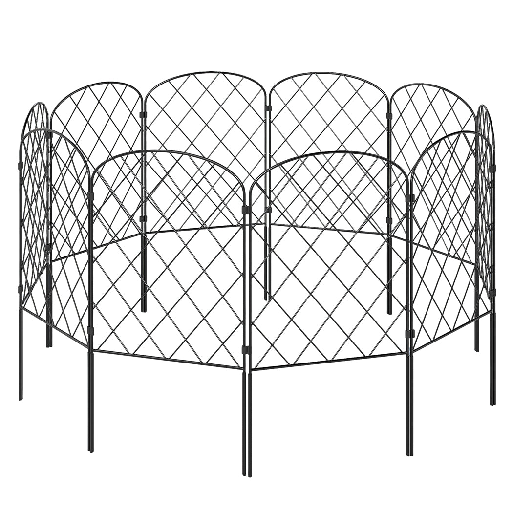 Mountview 10 Pcs Garden Fence Border Rustproof Metal