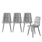 Levede 4x Dining Chairs Kitchen Chair Grey Faux Leather