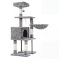 Pawz Cat Tree Cat Tower Multi-Level Cat Bed with Condo 125cm Plush Gray