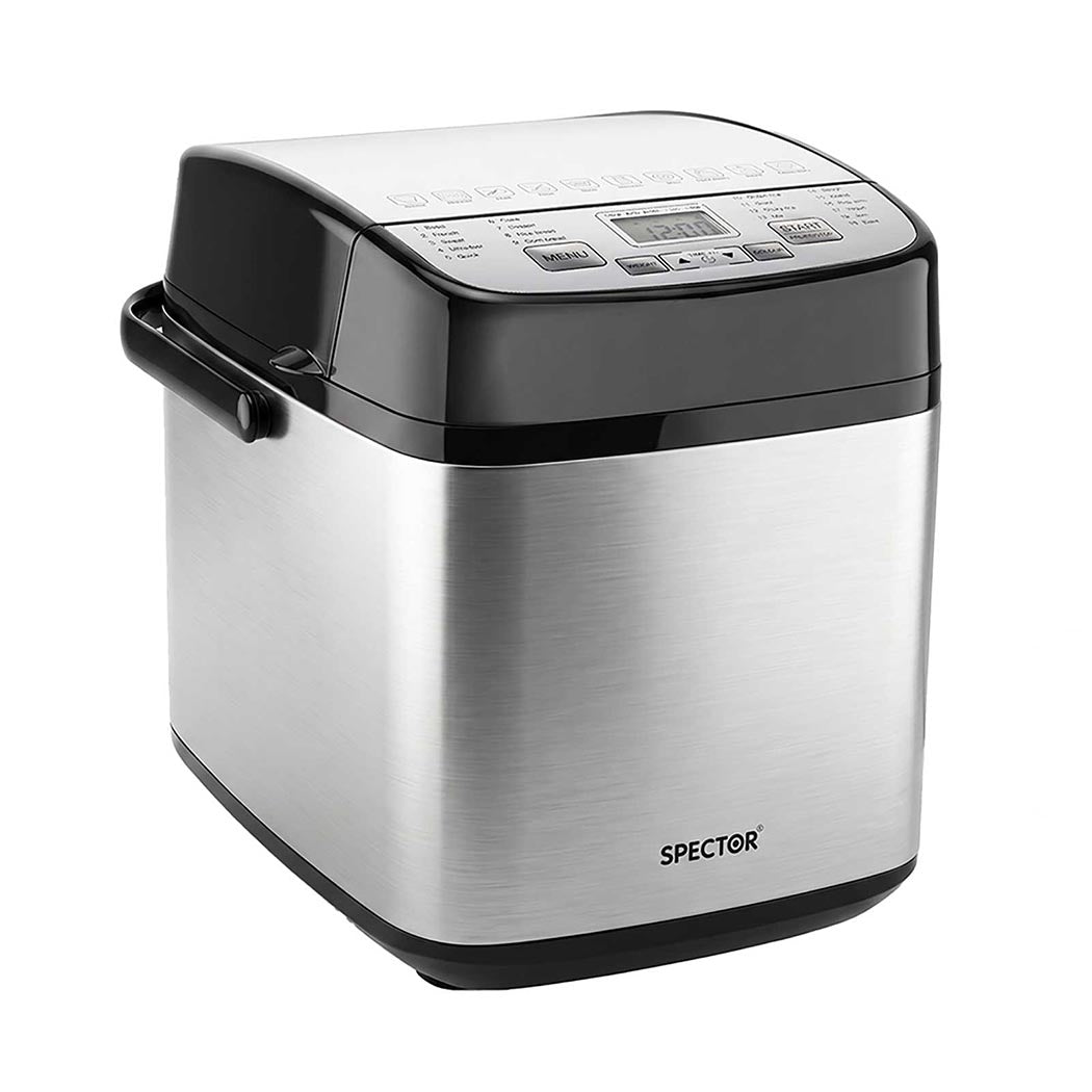 Spector Automatic Bread Machine 19-in-1 1.5Lb 15H Timer Compact Home Baking