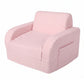 BoPeep Kids Sofa Fold Out Couch 3 In 1 Teddy Fleece Convertible Chair Pink