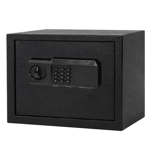Levede Fireproof Safe Box with LED Light Alarm USB Steel for Home Use Black