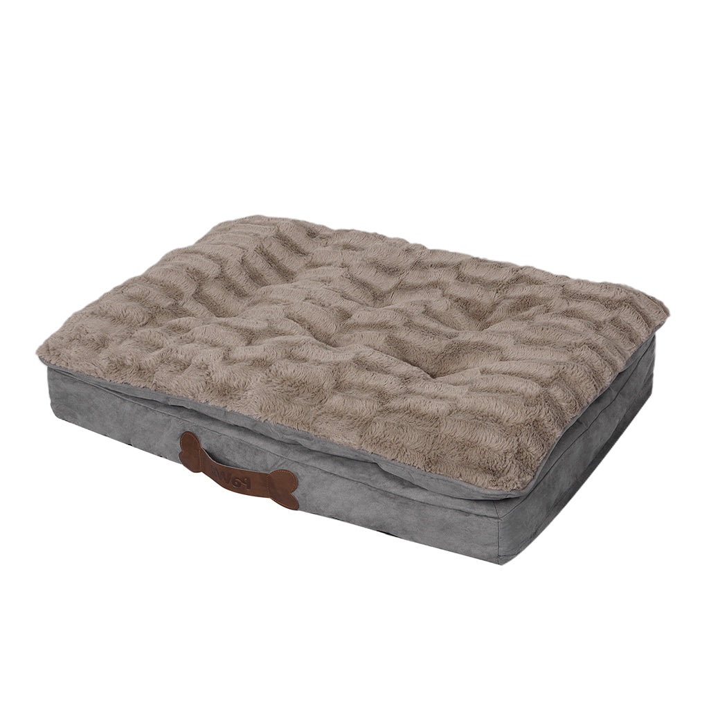 PaWz Dog Calming Bed Pet Cat Removable M Khaki Medium