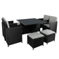 Levede 9PCS Outdoor Table Chair Set