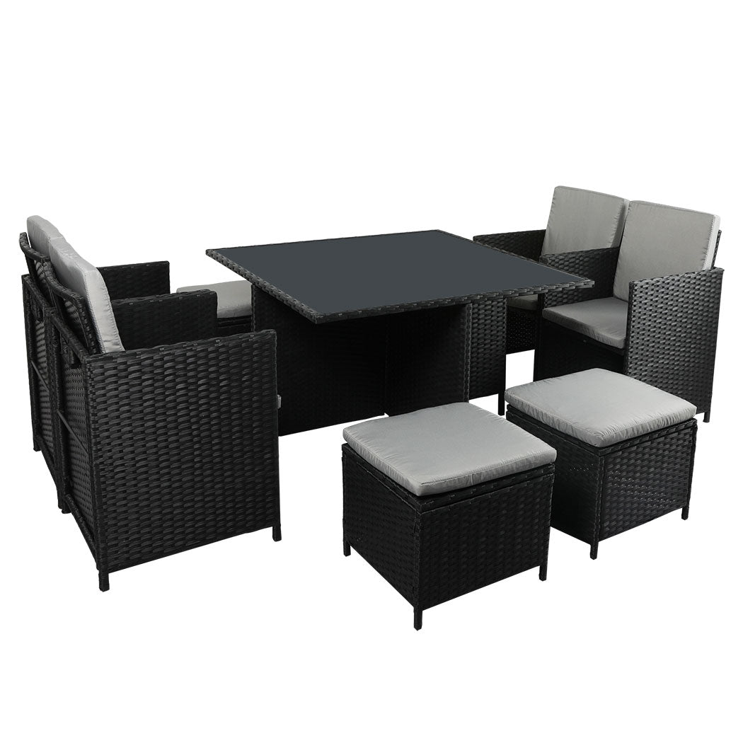 Levede 9PCS Outdoor Table Chair Set