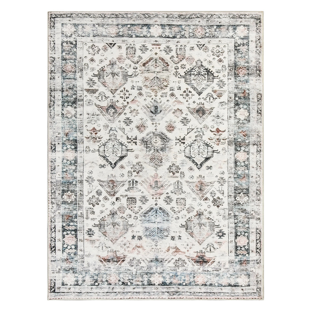 Marlow Floor Rug Vintage Short Pile Washable Carpet Soft Plush Non Slip 160x120
