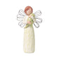 Levede Resin Angel Figurines Friendship Gift with Love for Home Decor White