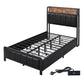 Levede Single Bed Frame PU Mattress Base Storage Drawer Headboard USB Charge