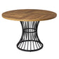 Levede Dining Table 120cm Round Dining Table 30mm MDF Retro Brown