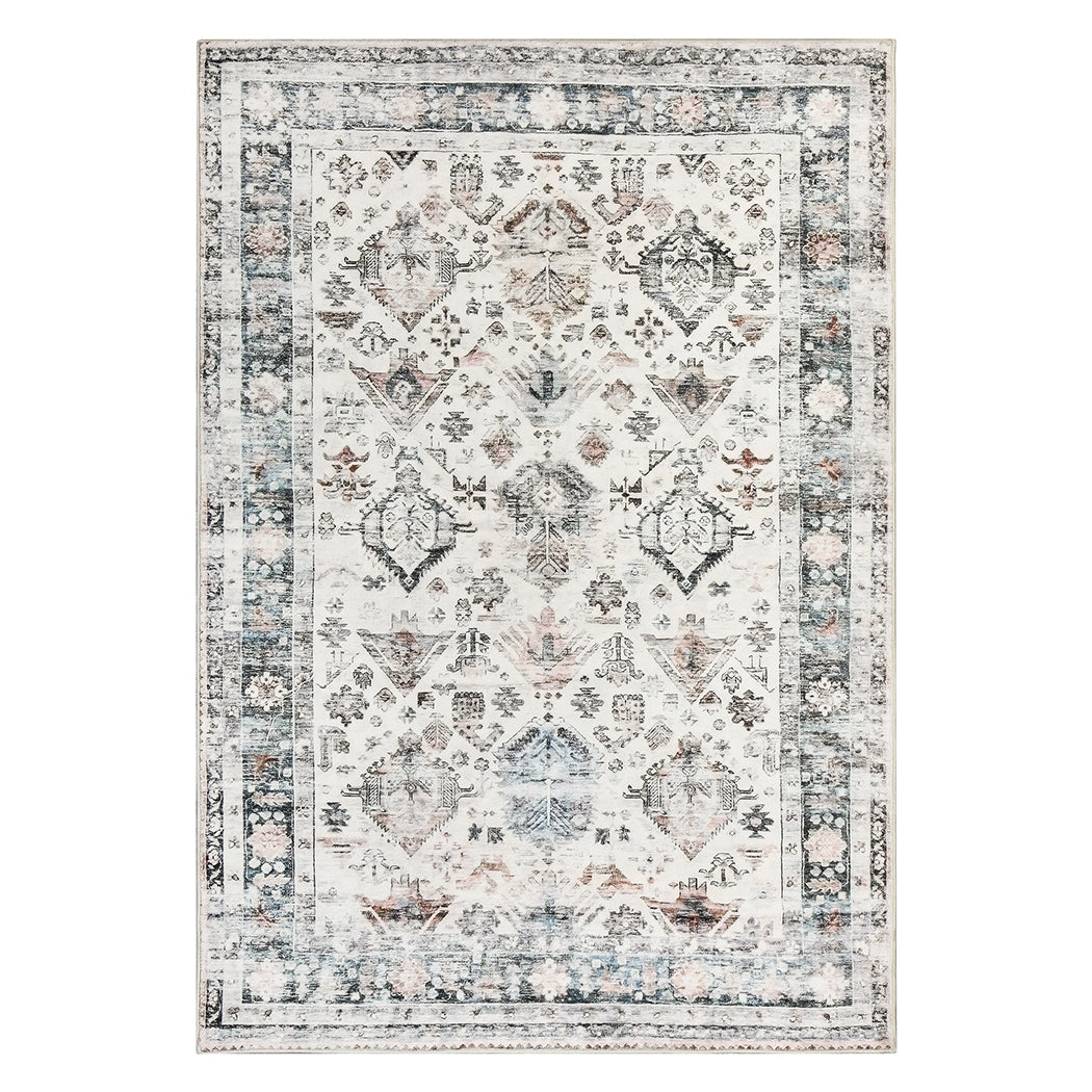Marlow Floor Rug Vintage Short Pile Washable Carpet Soft Plush Non Slip 200x290