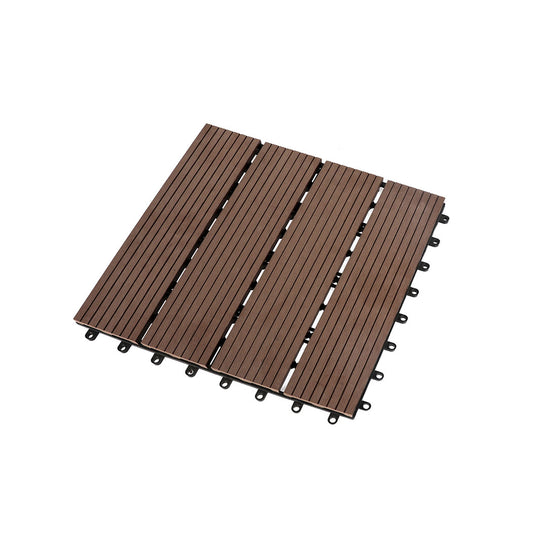 Marlow x10 Floor Tiles Plastic Decking Coffee