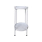 Levede 2 Tiers Plant Stand Metal Flower White Medium
