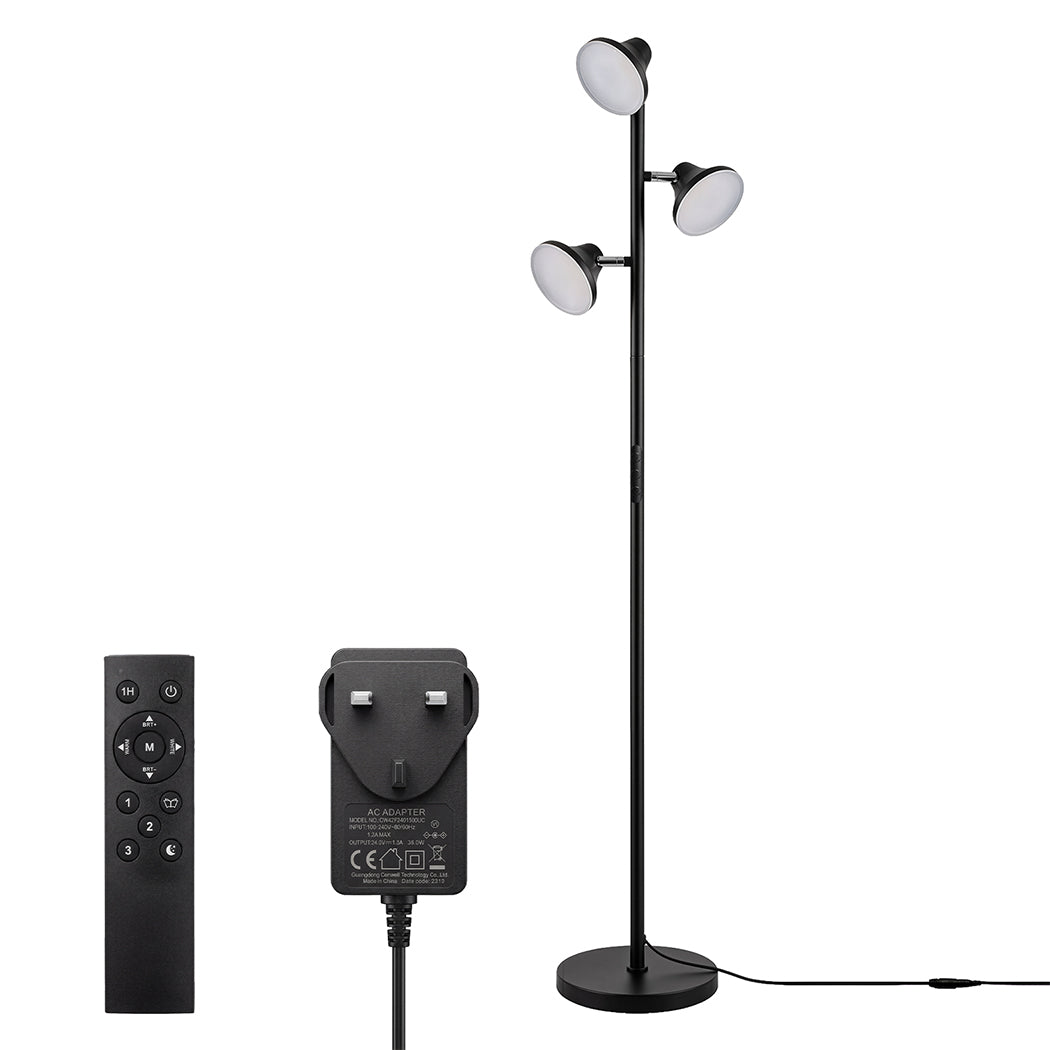 Emitto 3-Light LED Floor Lamp Dimmable Tree Lamp Remote Adjustable Living Room