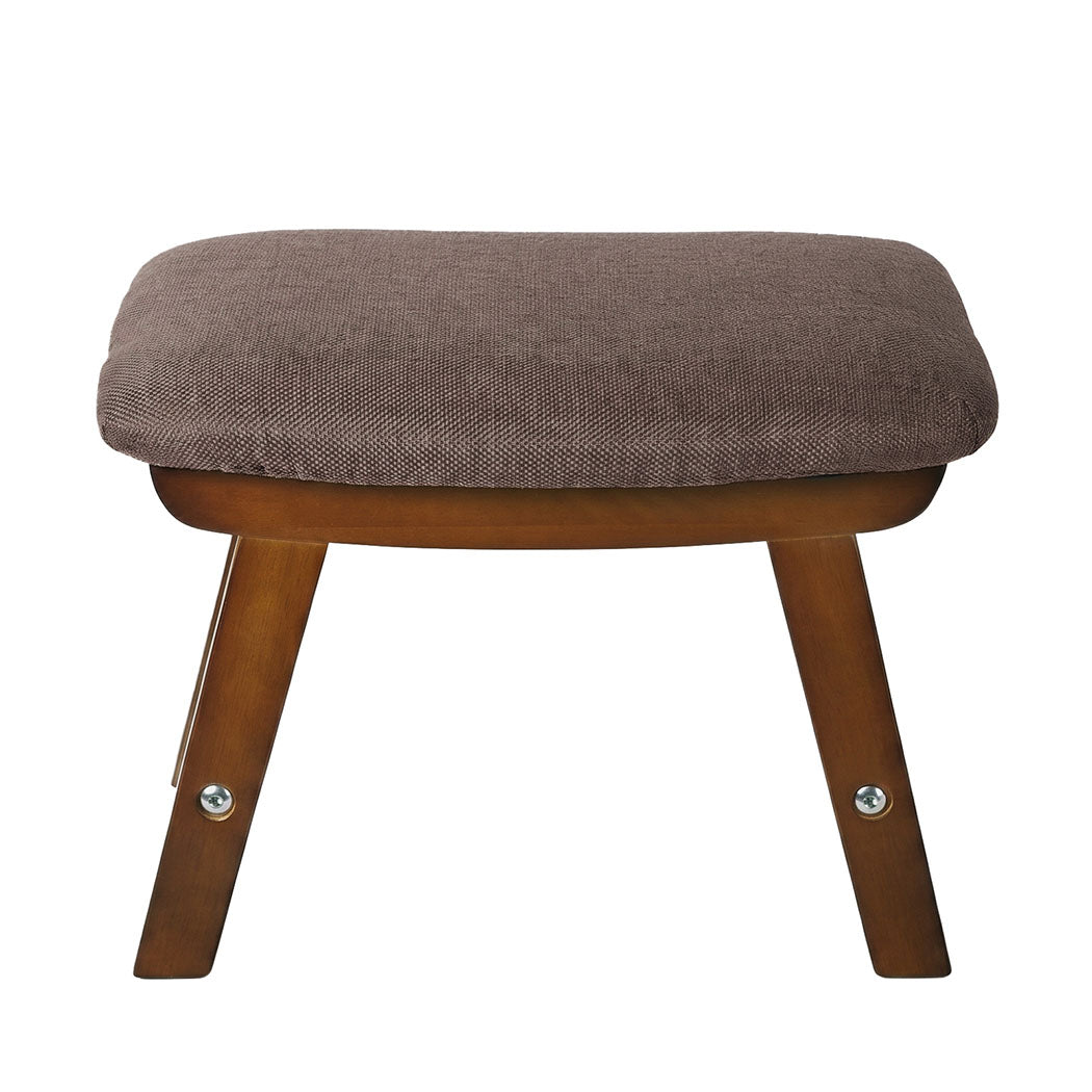 Levede Foot Stool Ottoman Footrest With Washable Cover,Living Room,Brown