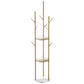 Levede Coat Rack Clothes Stand 8 Hook Organizer Gold