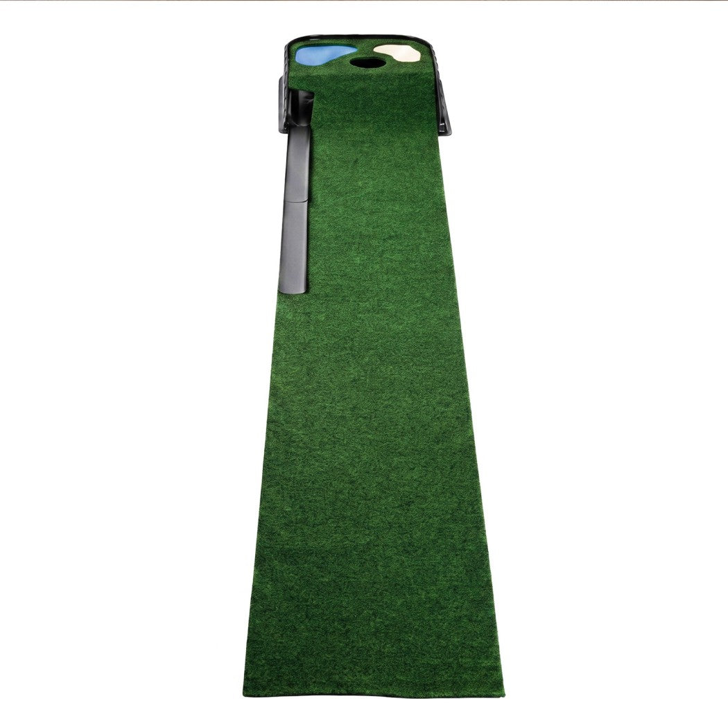 Centra Golf Putting Mat Training Aid Auto Ball Return 270cm Indoor,Green