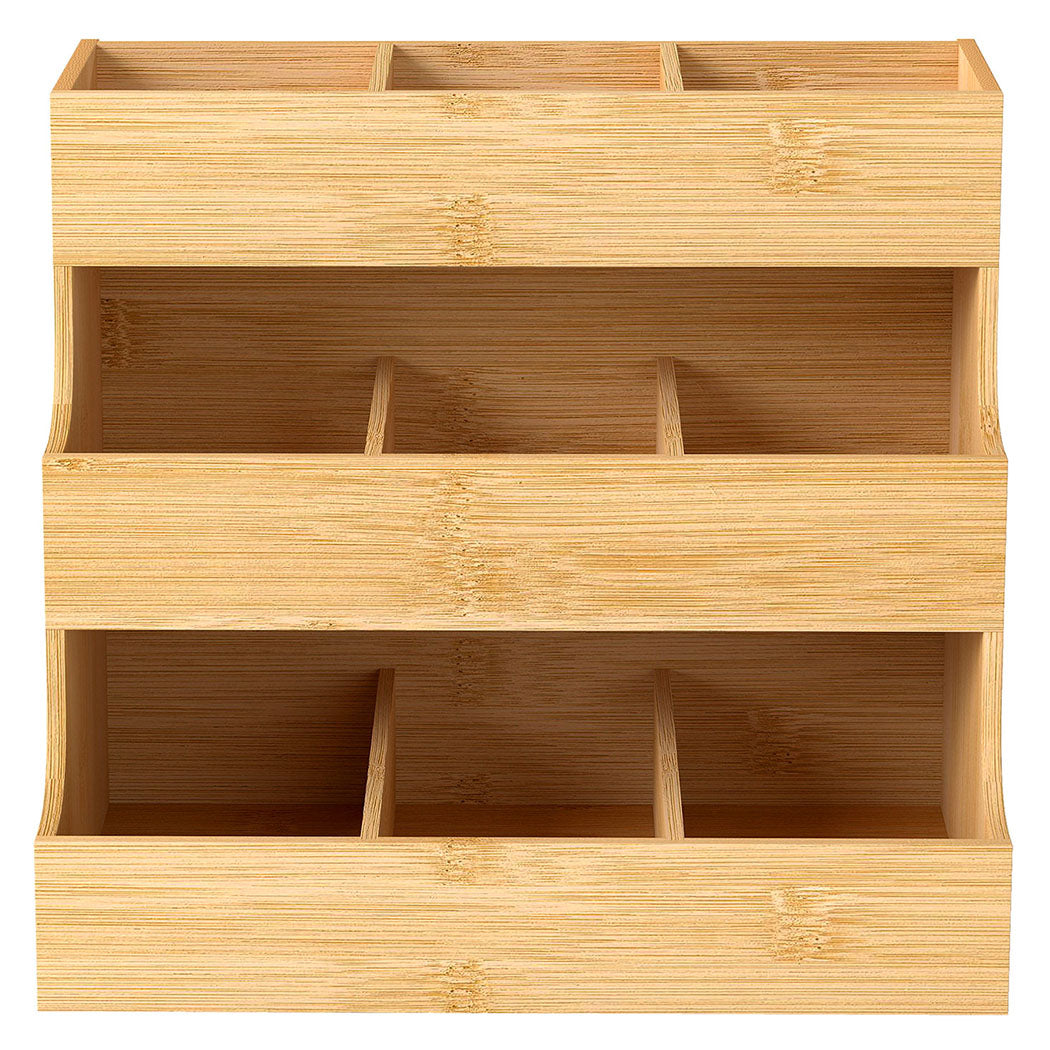 Toque Vertical Bamboo Tea Organizer Holds 180 Tea Bags