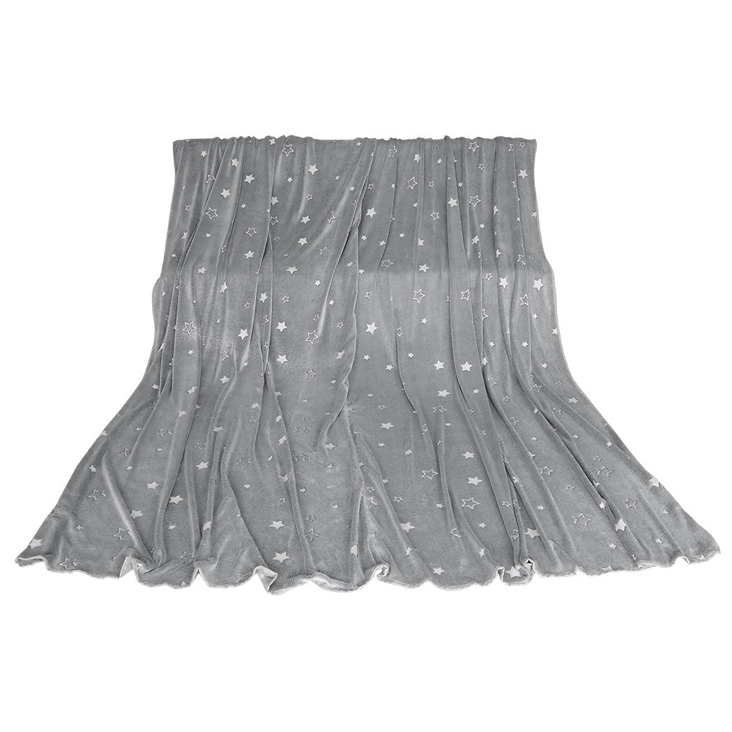DreamZ 3x3M Large Oversized Blanket Grey Star
