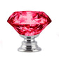 16 Pcs Red Crystal Knobs Diamond 30mm Small Red