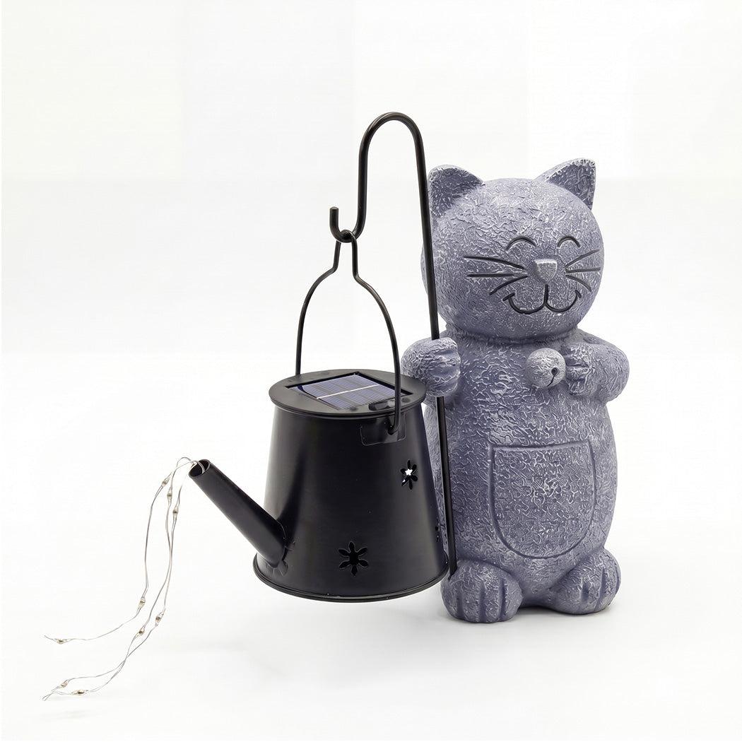 Emitto Cat Garden Statue Solar Lantern Outdoor Weatherproof Gift Decor LED Light