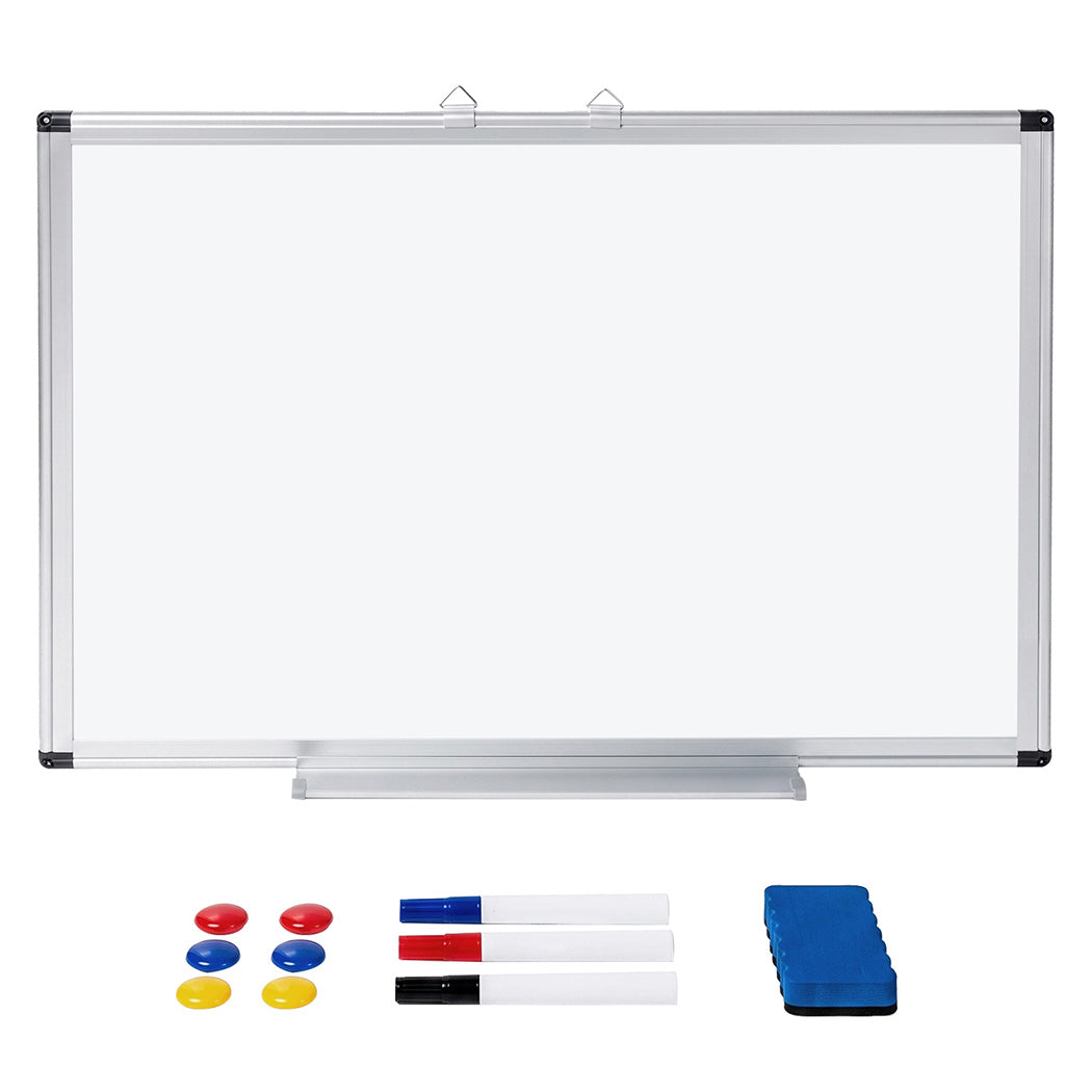Levede Magnetic Whiteboard Smooth Dry Erase Board with 3 Pens for Office White
