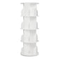 Levede Rotating Bookshelf 4 Tier Book Storage 360 Swivel Space Saving White