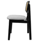 Levede Dining Chair Wood Rattan Armless Black x4