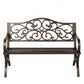 Levede Garden Bench Seat Outdoor Patio Park Lounge Backyard Chair Bronze 3 Seat