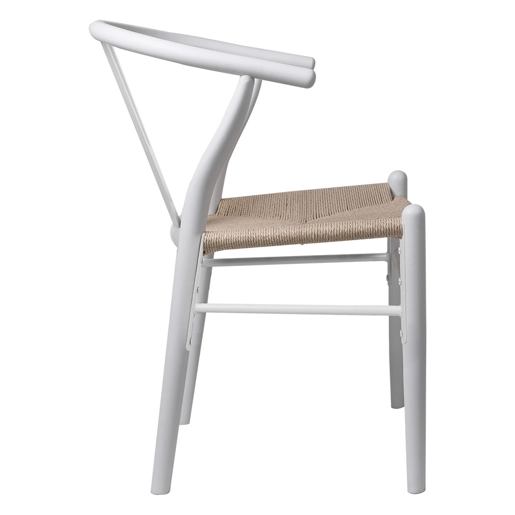 Levede 4x Dining Chairs Wooden Hans White