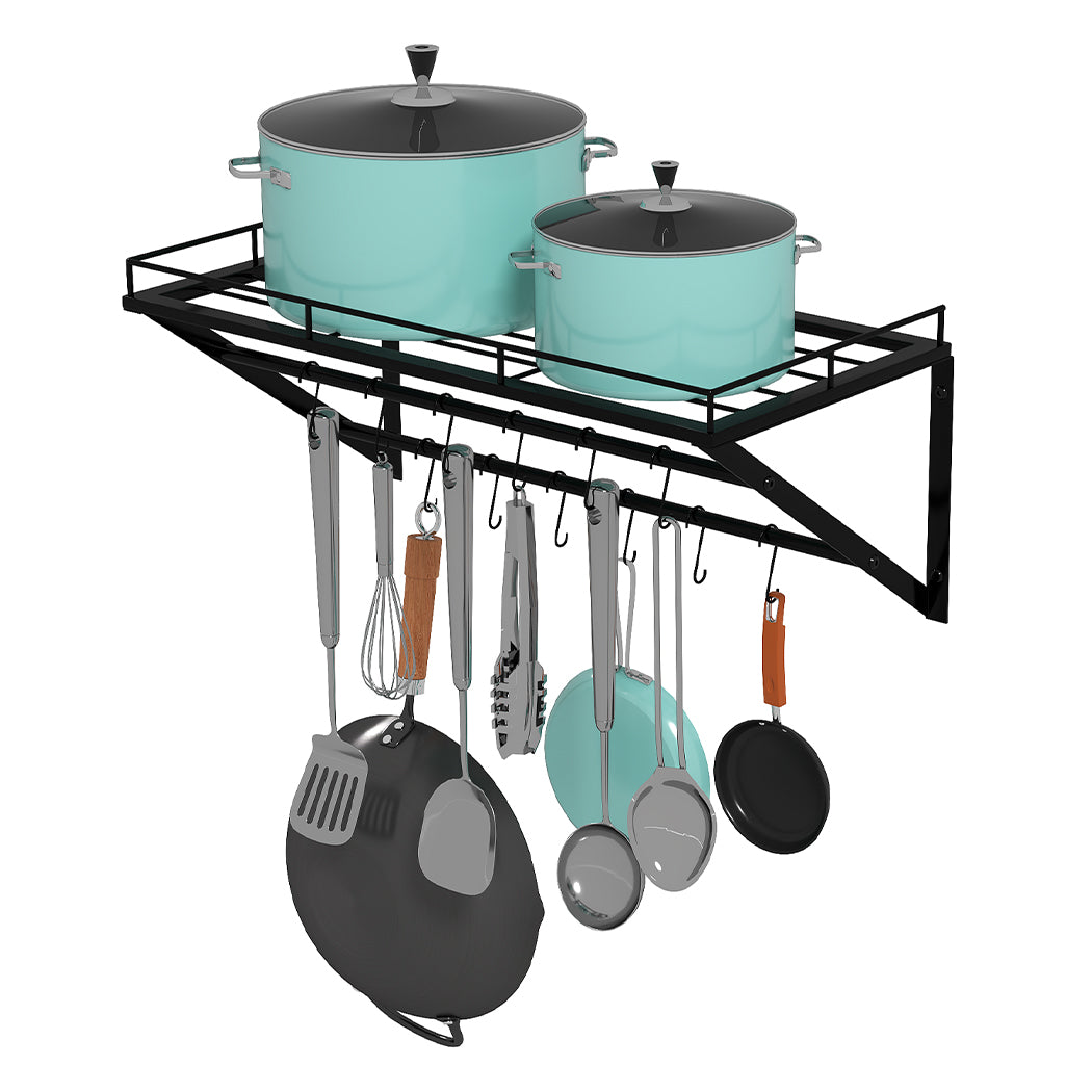 Toque Wall Mounted Pot Pan Rack Multipurpose Holder