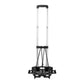 Manan Folding Trolley Cart On Wheels Expandable Base Adjustable Handle Black