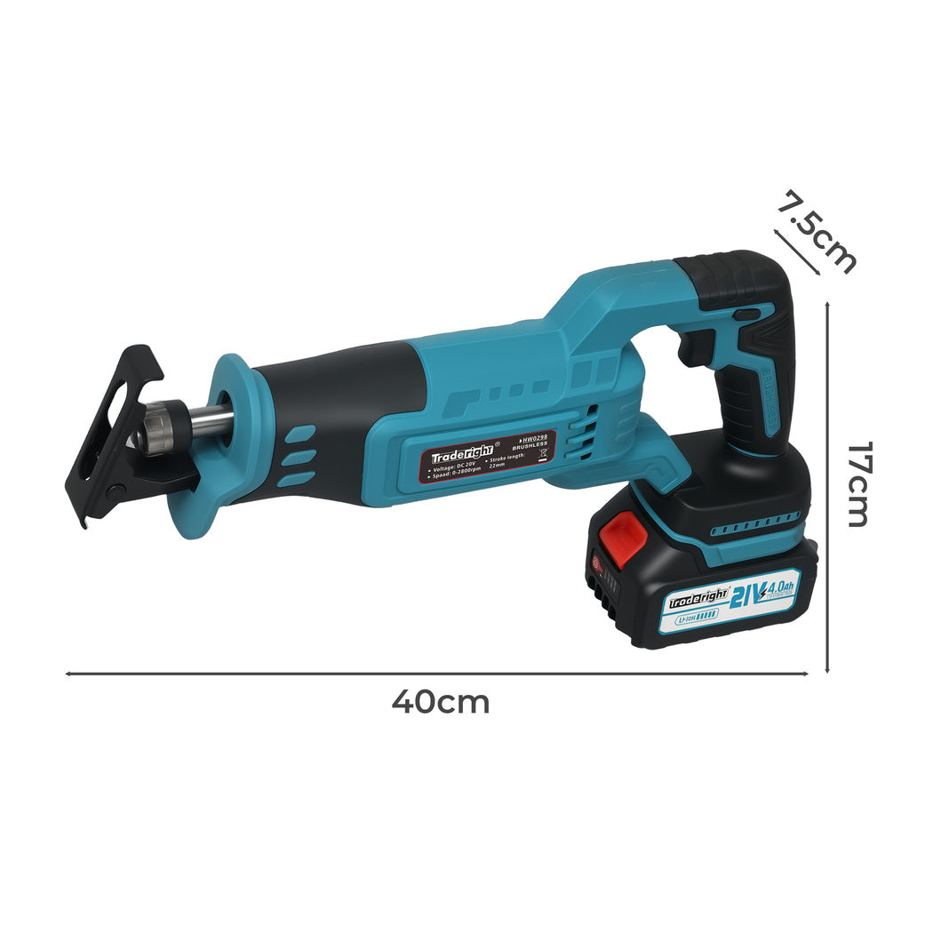 Traderight 21V Cordless Electric Reciprocating Saw Kit