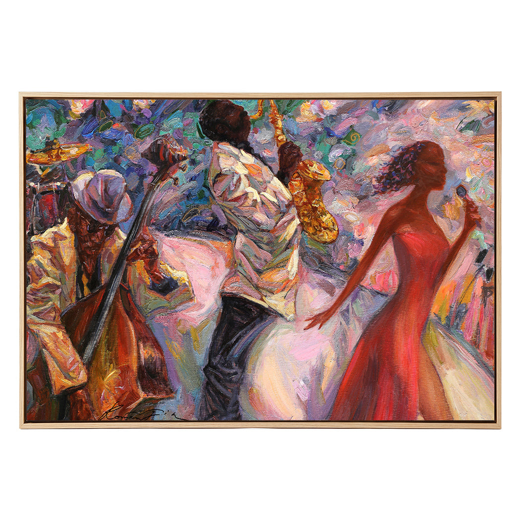 Yezi Modern Canvas Wall Art Large Abstract Figure Painting Decor 70x100cm