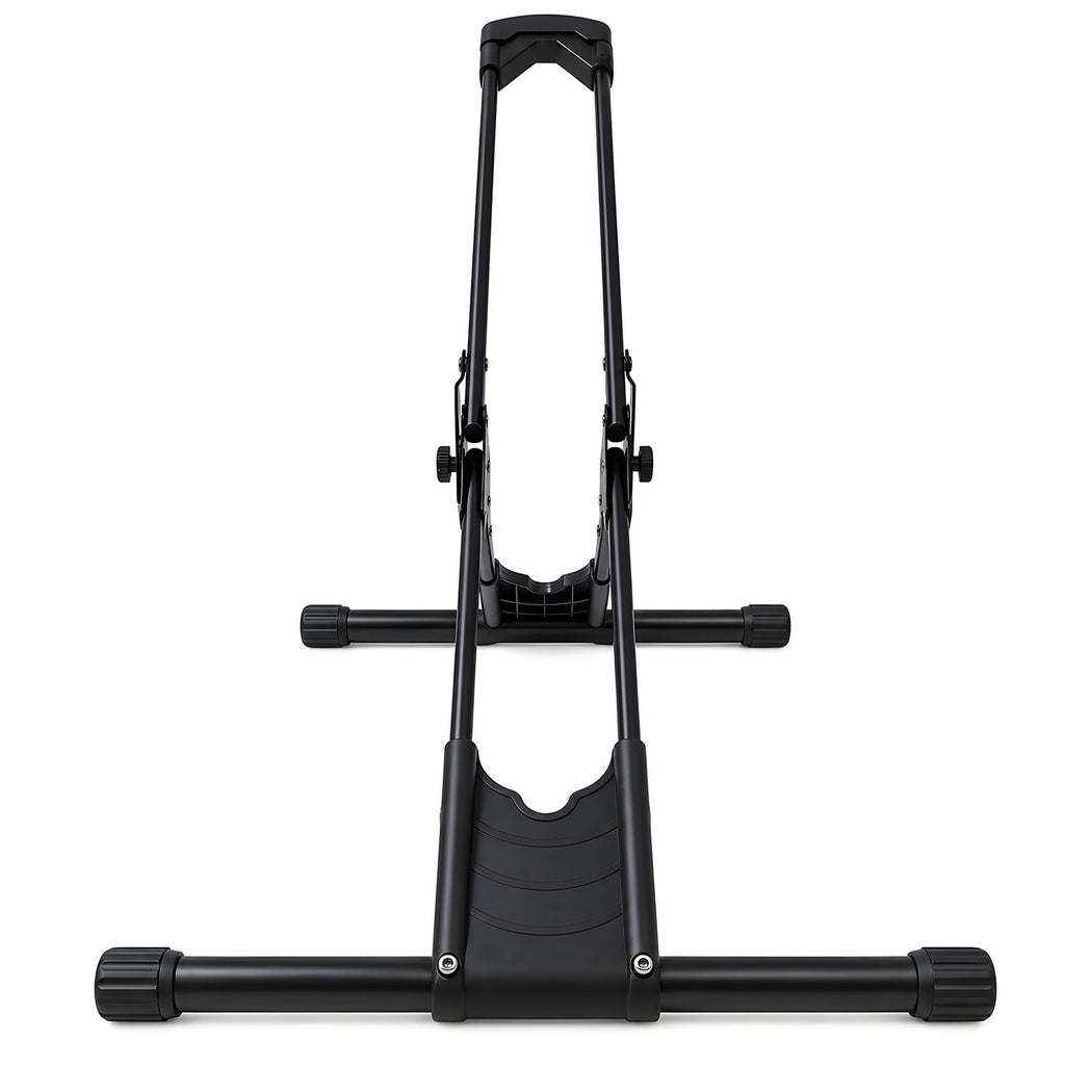 Monvelo Bike Stand Floor Storage Rack Foldable Carbon Steel for 16-29 Inch Black