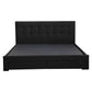 Levede Queen Bed Frame Fabric Tufted Dark Grey