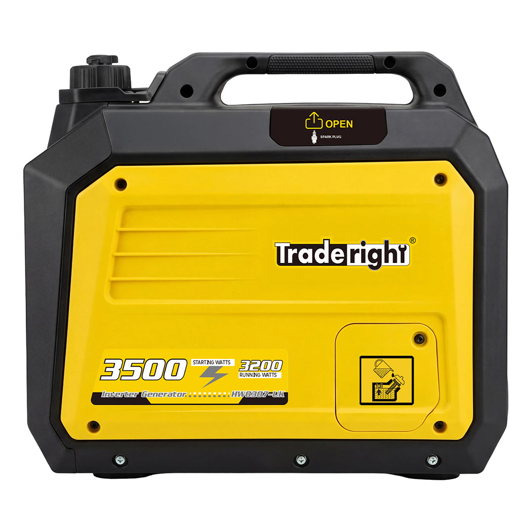 Traderight 3500W Petrol Inverter Generator Portable Silent Pure Sine Wave Power
