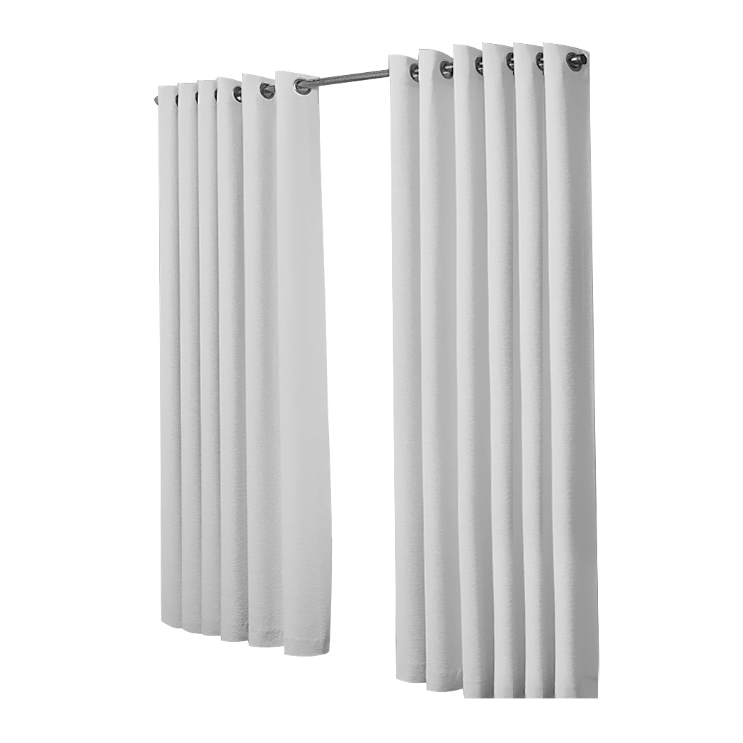 2x Blockout Curtains Panels 3 Layers Grey