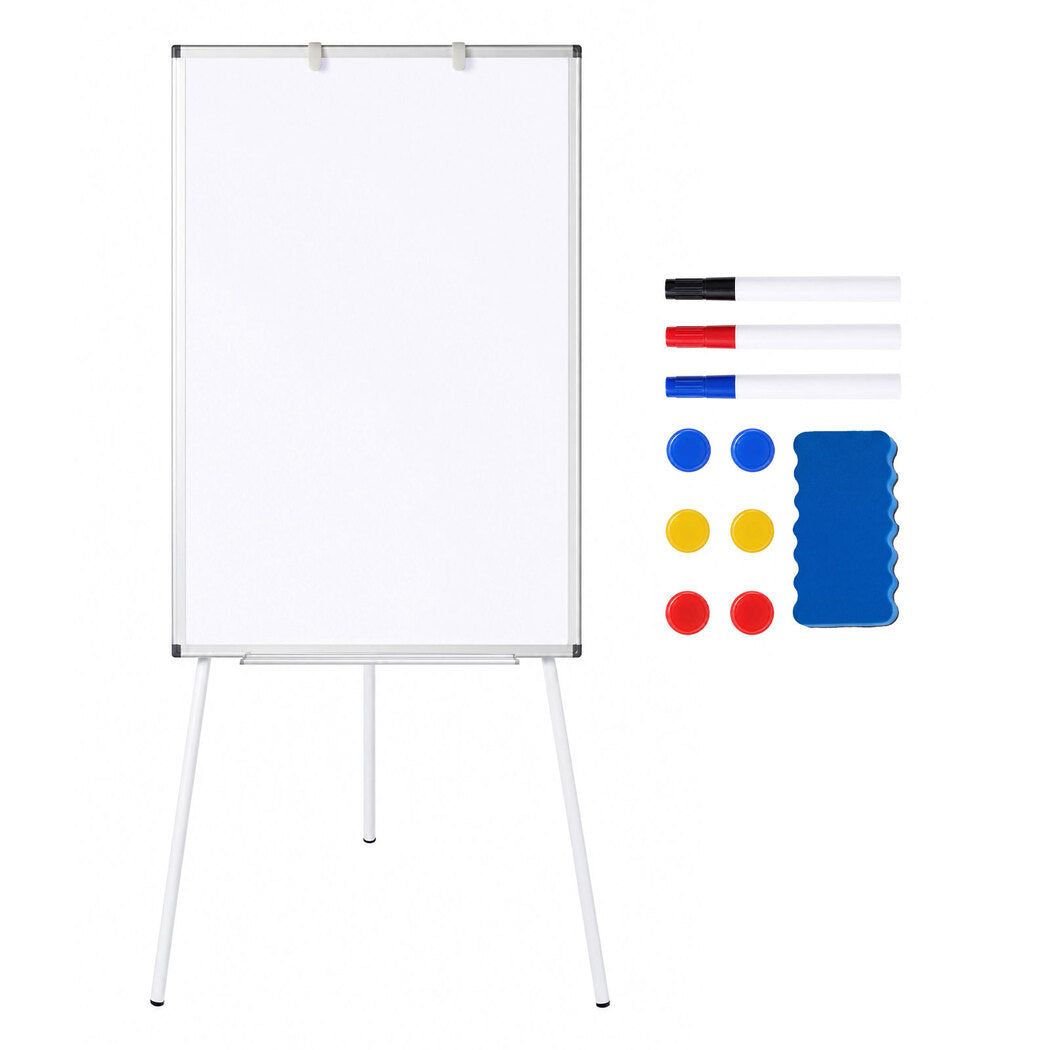 Levede Whiteboard Magnetic Adjustable Tripod Easel Dry Erase for Office White