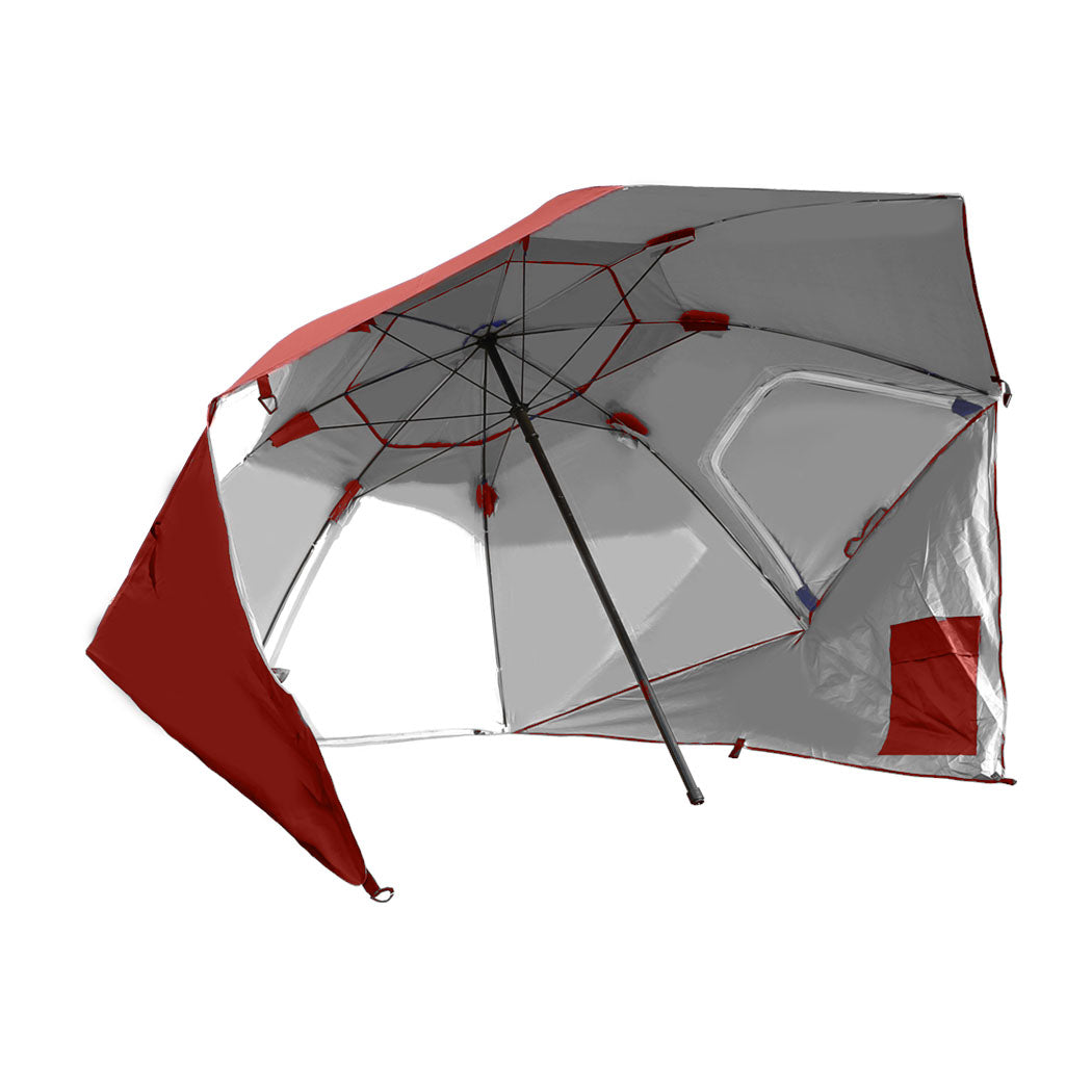 Mountview Beach Umbrella Outdoor Umbrellas Red 2.33M