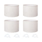 Emitto Lamp Shade 4pc Linen Drum E26 E27 with E14 Ring for Home Decor Beige