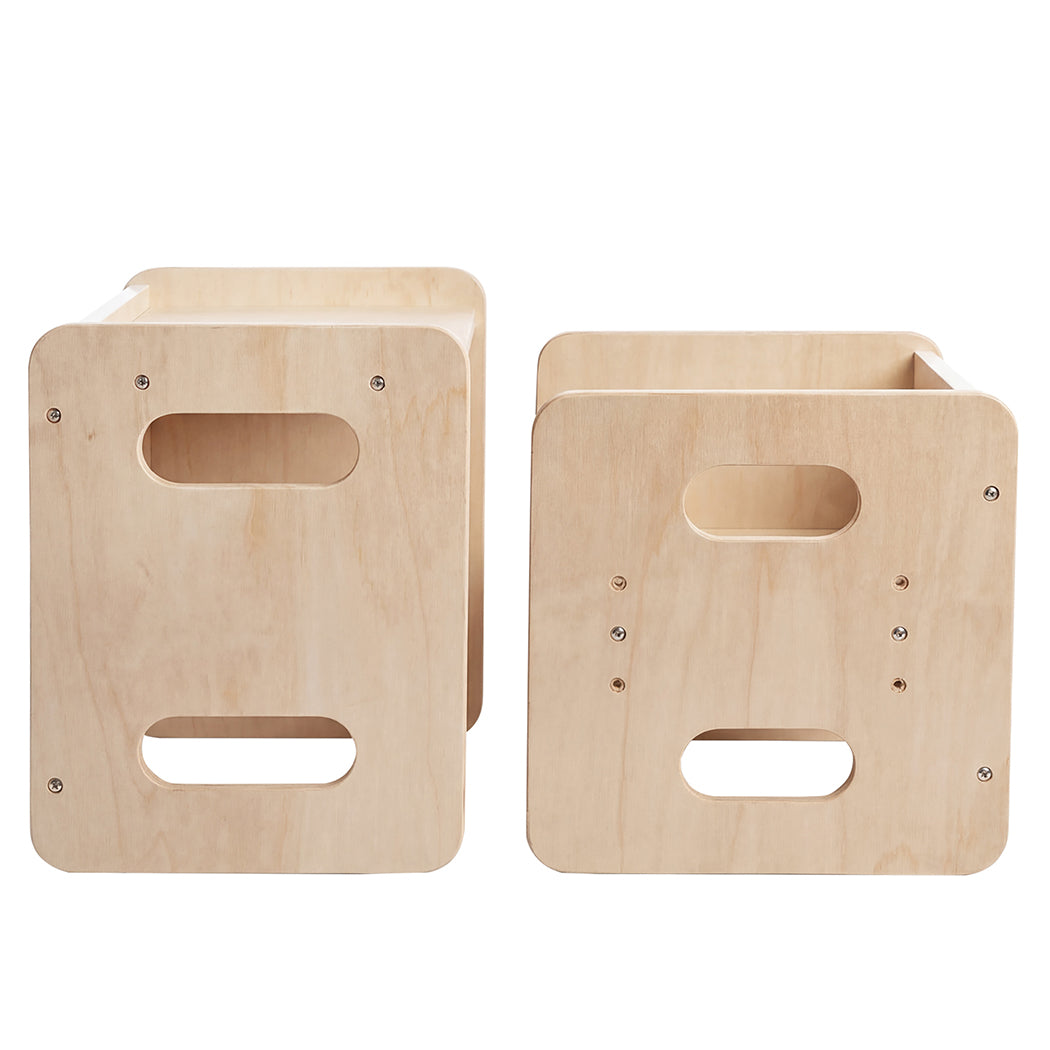 Levede Kids Table and Chair Set Dining Adjustable Toddler Activity Desk Wood